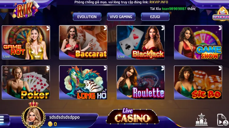 Trải Nghiệm Sảnh Casino Livestream Tại RikVip Đỉnh Cao Cho Mọi Game Thủ