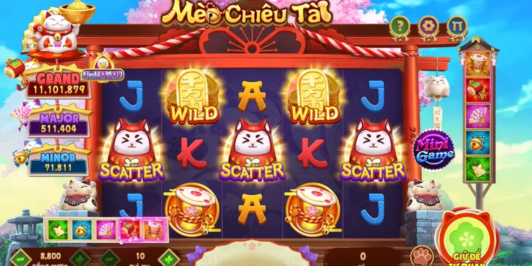 Nổ Hũ Mèo Chiêu Tài Tại RikVip Đỉnh Cao Cơ Hội Chiến Thắng Giải Thưởng Tiền Tỉ
