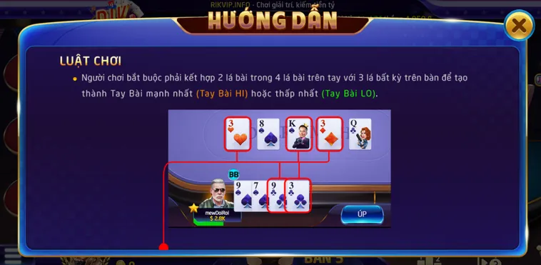Omaha Poker 6 Tại RikVip Sảnh Đấu Bài Trí Tuệ Đẳng Cấp Thế Giới