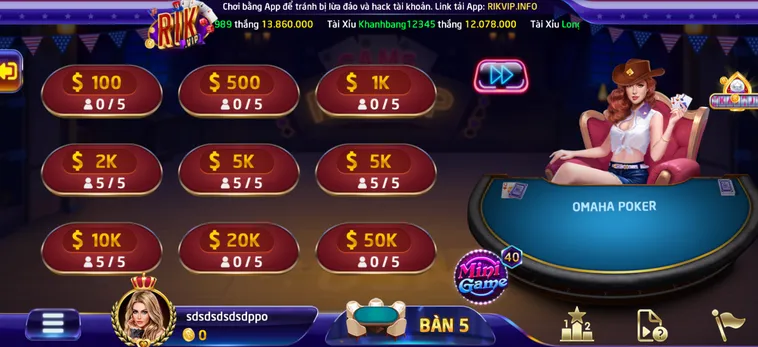 Omaha Poker 6 Tại RikVip Sảnh Đấu Bài Trí Tuệ Đẳng Cấp Thế Giới