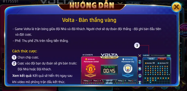 Minigame Volta Bàn Thắng Vàng Tại RikVip Sân Chơi Thể Thao Đỉnh Cao