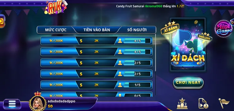 Xì Dách Tại RikVip Đỉnh Cao Giải Trí Với Tỉ Lệ Thắng Khủng Đang Chờ Đón Bạn
